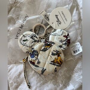 Vera Bradley Disney Mickey Mouse Zip Bag Charm Downhill Skiing Mickey & Friends
